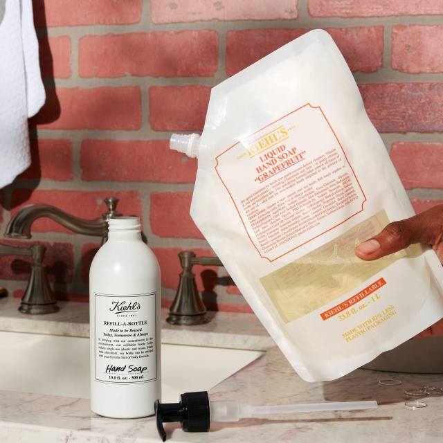 10 Best Cosmetic Packaging Design Ideas - 2024 08 Kiehls refillable screw cap pouches packaging design