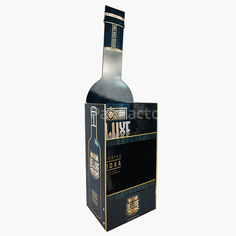 Black Two -Shelf Wine Bottle Display