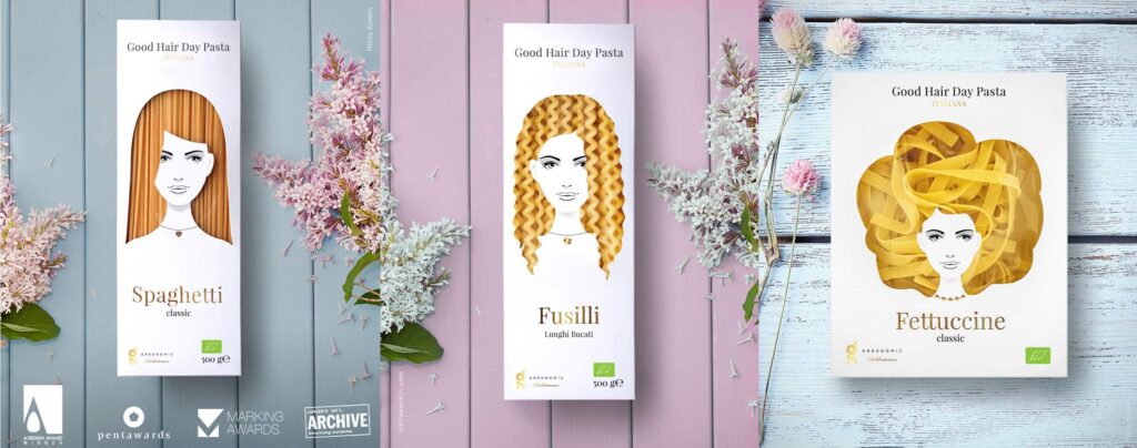 Good Hair Day Pasta packaging boxes