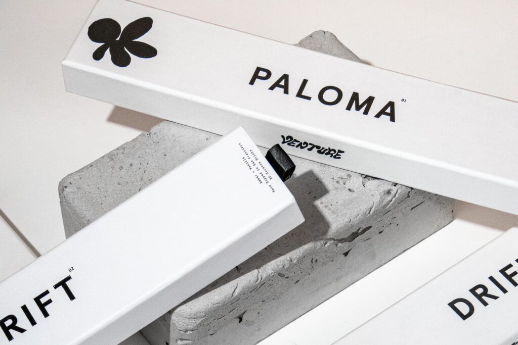 Custom drawer rigid boxes with ribbon pull tab for Venture's incense sticks