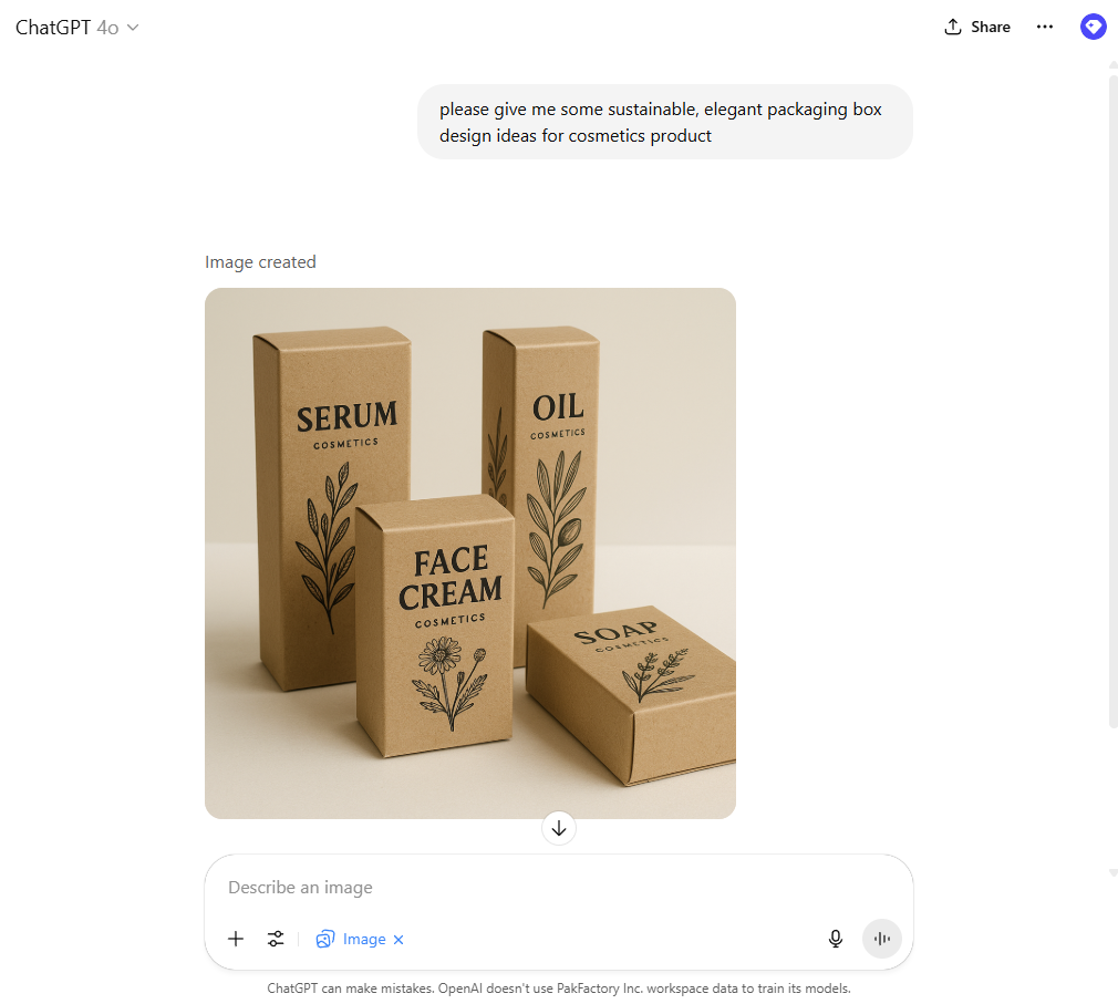 GPT-4o is beginner-friendly tool for finding packaging design inspiration